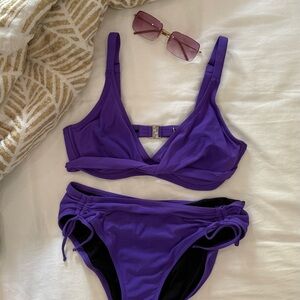 Antigel La Chiquissima Purple Underwire Balconette Bikini Set Designer Swim